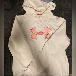Large White and Pink Camo Under Armour Sweatshirt